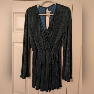 Peach Love Emerald Green Romper